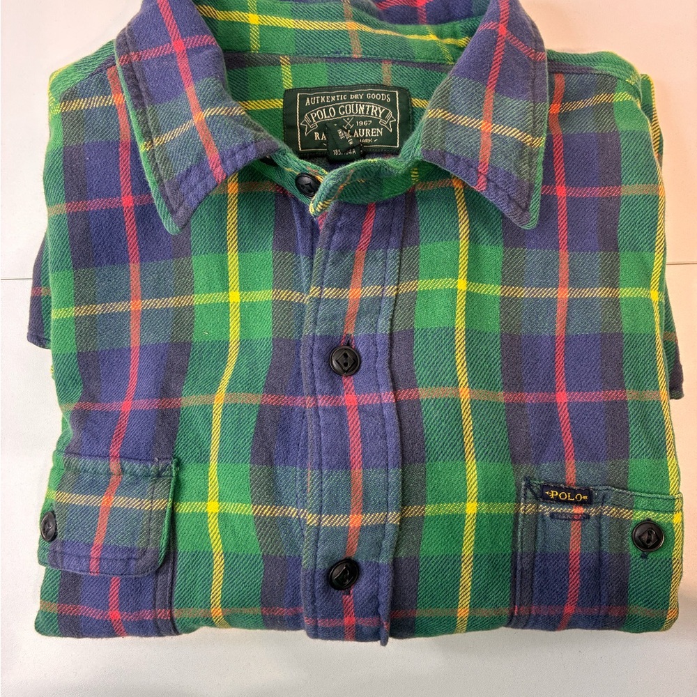 Ralph Lauren Men's Vibrant Plaid Shirt vintage